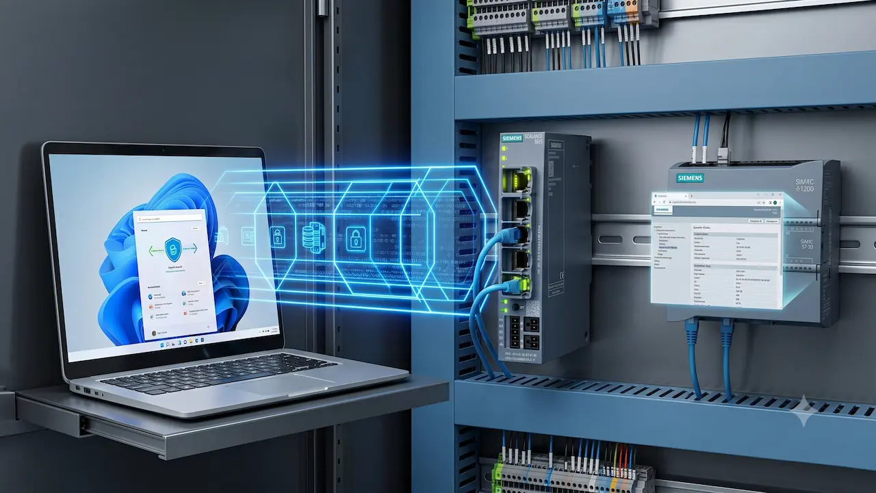 Cómo acceder remotamente a un PLC Siemens S7-1200 de forma segura usando VPN